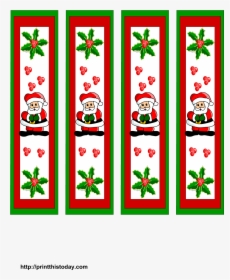 Christmas Bookmarks Featuring Santa Claus, HD Png Download, Transparent PNG