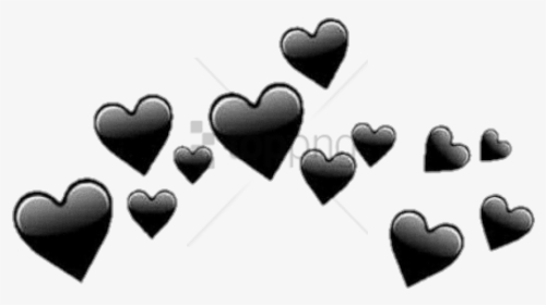 Black Hearts Image With - Black Heart Crown Transparent, HD Png Download, Transparent PNG
