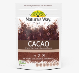 Nature S Way Superfoods Cacao Powder 125g - Nature's Way Acai Powder, HD Png Download, Transparent PNG