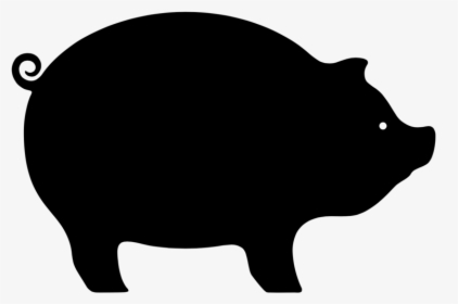 Pig Computer Icons Clip Art - Fat Pig Silhouette Vector, HD Png Download, Transparent PNG