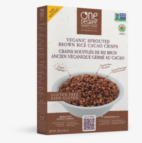 One Degree Organic Foods Sprouted Brown Rice Cacao, HD Png Download, Transparent PNG