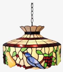 Lamp Clipart Lighting Fixture - Stained Glass Look Chandelier With Birds, HD Png Download, Transparent PNG