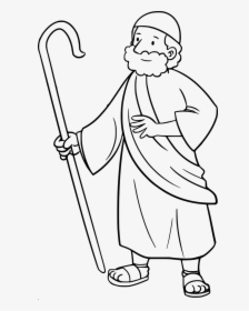 Moses Clipart Black And White, HD Png Download, Transparent PNG