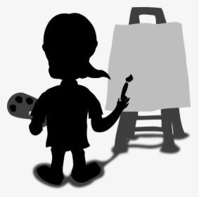 Cartoon Character Painting Blank Slate Svg Clip Arts - Painting Cartoon Person Doing Art, HD Png Download, Transparent PNG