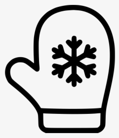 Christmas Mitten Png Icon - Snowflake Silhouette Clipart, Transparent Png, Transparent PNG