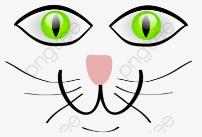 Cat Face Clipart - Cat Eyes Clip Art Black And White, HD Png Download, Transparent PNG