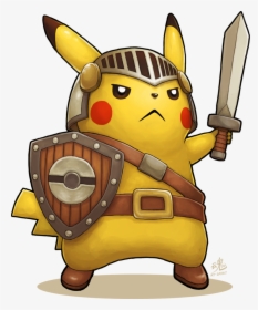 Pikachu Clipart Fictional Character - Pikachu With A Sword, HD Png Download, Transparent PNG