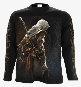 Assassins Creed Origins Black Long Sleeve T-shirt - Assassin's Creed Origins Mobile, HD Png Download, Transparent PNG