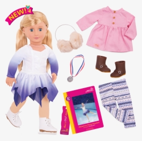 Katelyn Deluxe 18-inch Figure Skater Doll With Book - Our Generation Katelyn Doll, HD Png Download, Transparent PNG