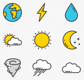 Weather Symbols Cartoon Transparent, HD Png Download, Transparent PNG