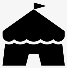 Circus Tent Filled Icon - Circus Icon White Png, Transparent Png, Transparent PNG