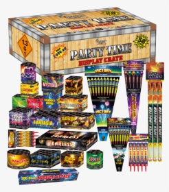 Party Time 58 Piece Firework Display Pack Selection - Party Time Firework Box, HD Png Download, Transparent PNG
