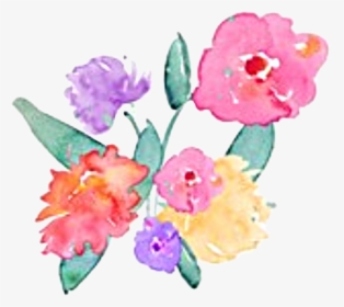#watercolor #flowers #pink #purple #yellow #red #green - Child Art, HD Png Download, Transparent PNG