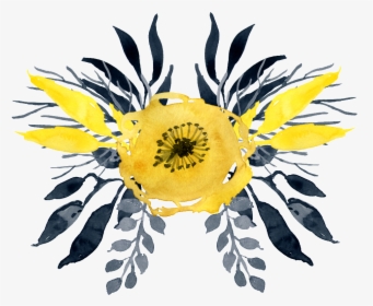 This Graphics Is Watercolor Yellow Flower About Watercolor, - Watercolor Yellow Flower Full Hd Png, Transparent Png, Transparent PNG