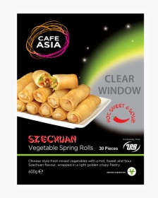 Szechuan Veg Spring Rolls - Cafe Asia Vegetable Spring Rolls, HD Png Download, Transparent PNG