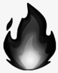 Flame Emoji Black And White, HD Png Download, Transparent PNG
