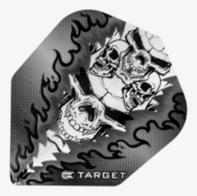 Target Vision Black Mirror Flame Skulls - Floral Design, HD Png Download, Transparent PNG