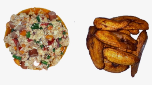 Fried Plantain & Egg In Veggies Sauce - Couscous, HD Png Download, Transparent PNG
