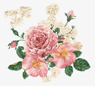 Watercolor Roseflower Drawingsprintable Paperprintable - Background Rose Flower Vintage, HD Png Download, Transparent PNG