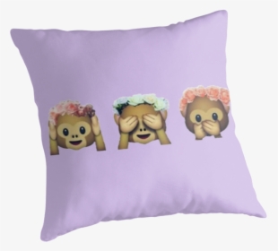 Monkey See No Evil Flower Crown Emojiquot - Monkey Emoji Stickers, HD Png Download, Transparent PNG