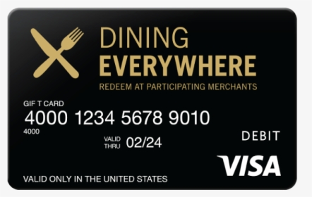Visa Dining Card - Visa, HD Png Download, Transparent PNG
