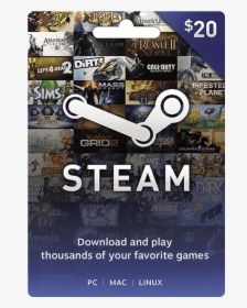 Steam Gift Card 20$, HD Png Download, Transparent PNG