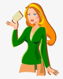 Girl Cartoon People Free Photo - Cartoon Woman Ringing Bell, HD Png Download, Transparent PNG