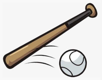 Baseball Bat Rounders Cartoon Clip Art - Cartoon Baseball Bat, HD Png Download, Transparent PNG