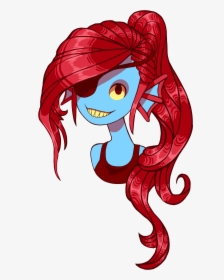 Undyne The Babe From Undertale , Png Download - Cartoon, Transparent Png, Transparent PNG