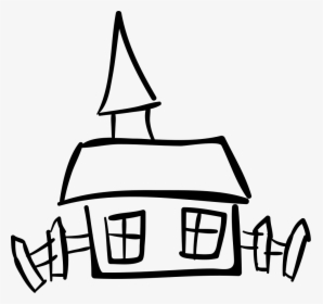 House Hand Drawn Building Comments - Drawing Stick Figure House, HD Png Download, Transparent PNG