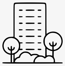 Building With Trees Icon, HD Png Download, Transparent PNG