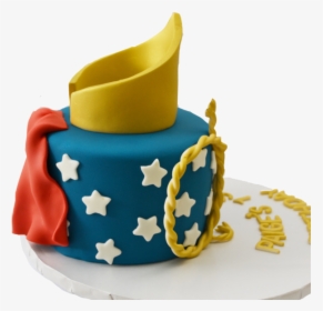 Wonder Woman Chocolate Cake With Fondant Gold Crown, - Cake Decorating, HD Png Download, Transparent PNG