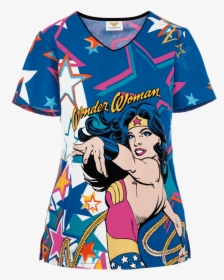 Wonder Woman Scrub Top - Active Shirt, HD Png Download, Transparent PNG