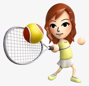 Mii Playing Tennis - Wii Sports Club Tennis, HD Png Download, Transparent PNG