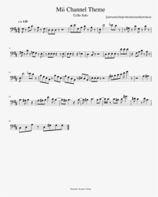 Wii Theme Cello Sheet Music, HD Png Download, Transparent PNG