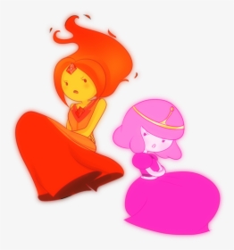 Transparent Finn And Jake Png - Flame Princess And Bubblegum, Png Download, Transparent PNG