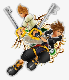 Sora & Roxas - Kingdom Hearts Renders Sora And Roxas, HD Png Download, Transparent PNG