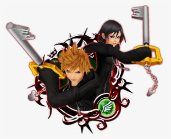Roxas & Xion - Stained Glass 6 Khux, HD Png Download, Transparent PNG