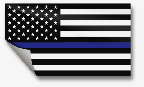 Thin Blue Line Flag Sticker - Border Between France And Spain, HD Png Download, Transparent PNG