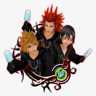 Roxas & Axel & Xion Was Handed Out Earlier This Week - Kingdom Hearts Roxas Xion Axel, HD Png Download, Transparent PNG