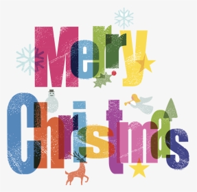 Merry Christmas Png Hd - Colorful Merry Christmas, Transparent Png, Transparent PNG