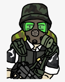 Hecu Soldier By Hashtagdown - Ww2 Cartoon Gas Mask, HD Png Download, Transparent PNG