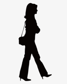 Silhouette Walking Icon - People Shopping Silhouette Png, Transparent Png, Transparent PNG