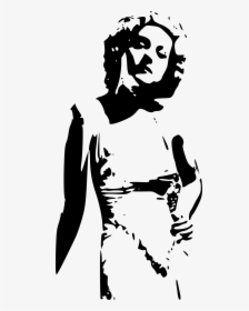 Standing Retro Woman Clip Arts - Queen Art Silhouette, HD Png Download, Transparent PNG