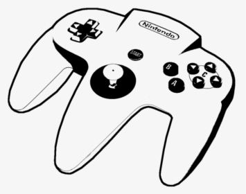 Nintendo 64 Controller Super Nintendo Entertainment - Nintendo 64 Controller Png Outlines, Transparent Png, Transparent PNG