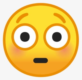Flushed Emoji Png - Blushing Emoji Png, Transparent Png, Transparent PNG