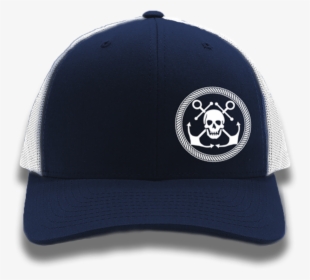 Navy Anchor & Skull Flexfit Trucker Hat   Class - Baseball Cap, HD Png Download, Transparent PNG