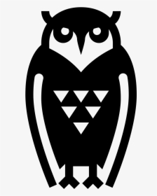 Transparent Owl Clipart Black And White - Black Transparent Owl Icon, HD Png Download, Transparent PNG