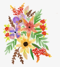 Watercolour Flower, Floral Spring, Watercolor, Nature - Bouquet, HD Png Download, Transparent PNG