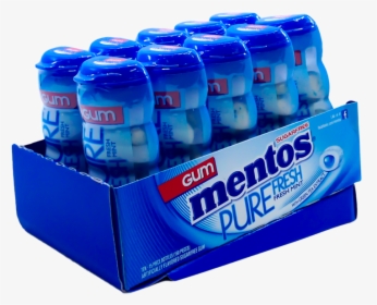 Mentos Pure Fresh Gum Fresh Mint 10 Pack - Mentos, HD Png Download, Transparent PNG